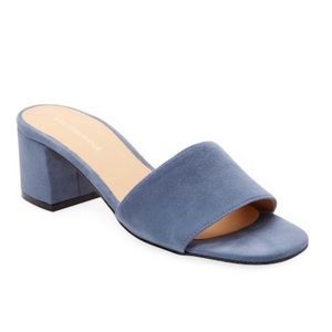 Saks Fifth Avenue Suede Block Heel Sandal in Blue
